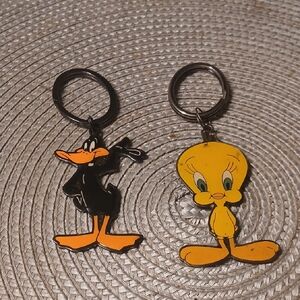 Key Chains Daffy Duck & Tweety Bird Vintage Key Chains 2000 Warner Bros.